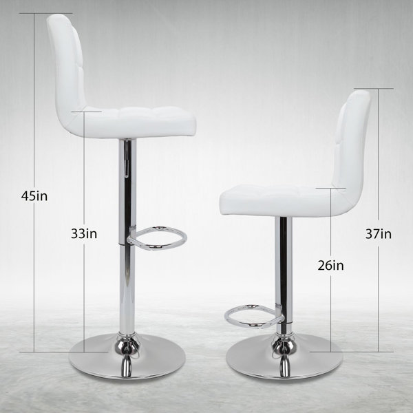 Orren Ellis Martel Swivel Adjustable Height Bar Stool & Reviews Wayfair